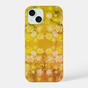 Retro Floral Abstract Salty Watercolor Pattern iPhone 15 Case