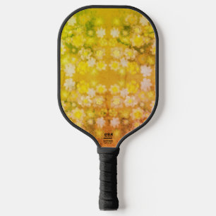 Retro Floral Abstract Salty Watercolor Pattern Pickleball Paddle