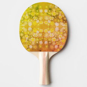 Retro Floral Abstract Salty Watercolor Pattern Ping Pong Paddle