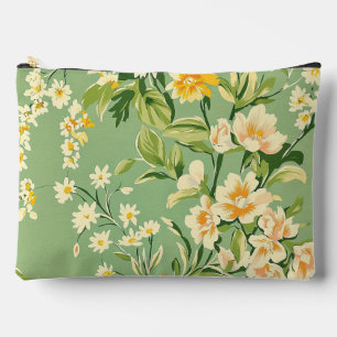 Retro Floral  Accessory Pouch