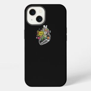 Retro Floral Anatomical Human Heart For Women iPhone 13 Case