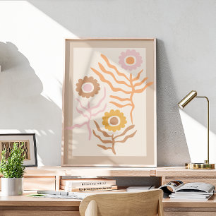 Retro floral art II Poster