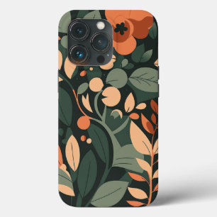 Retro Floral Art Pattern iPhone 13 Pro Case