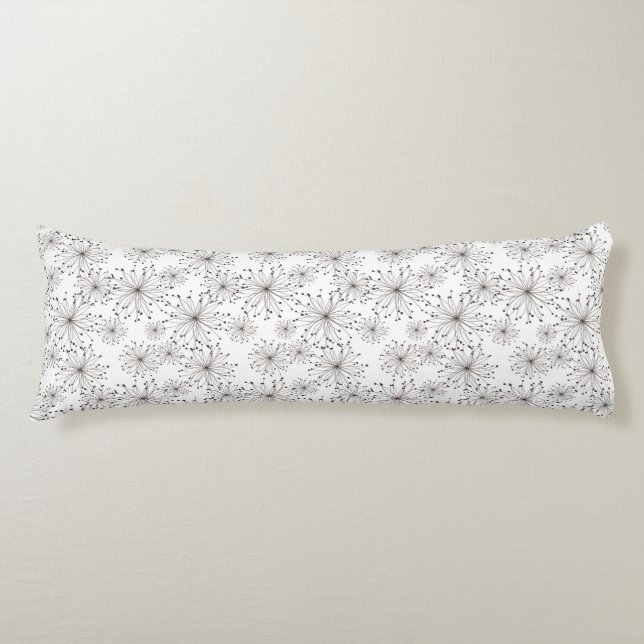 Retro floral background body cushion (Front)