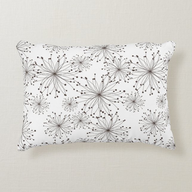Retro floral background decorative cushion (Front)