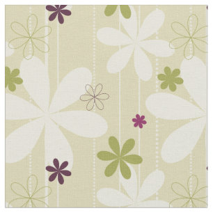 Retro Floral Background Fabric