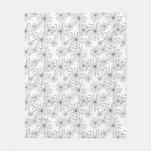 Retro floral background fleece blanket