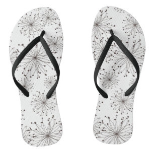 Retro floral background jandals