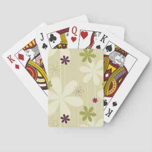 Retro Floral Background Playing Cards