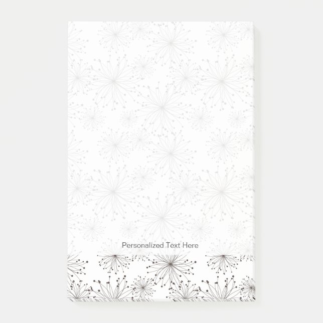 Retro floral background post-it notes (Front)