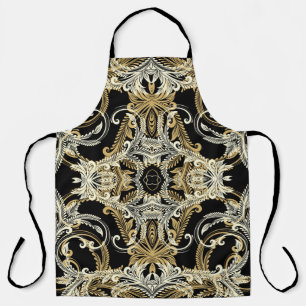 Retro floral background. Vintage illustration.  Apron