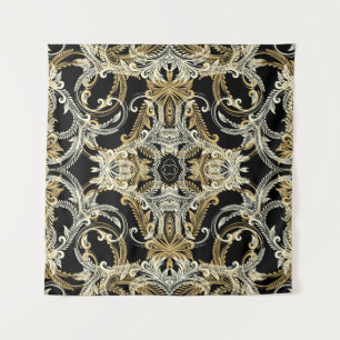 Retro floral background. Vintage illustration.  Tapestry