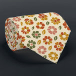 Retro Floral Bloom Pattern Tie<br><div class="desc">A fun retro floral bloom pattern featuring bold stylized flowers and warm nostalgic colors. This vintage-inspired design brings playful charm and classic retro style.</div>