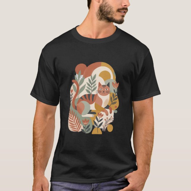 Retro Floral Boho Art T-Shirt (Front)