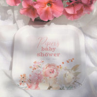 Retro Floral Boho Girl Baby Shower