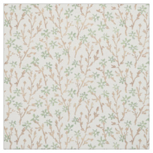 Retro floral boho pattern. Japanese sakura. Fabric