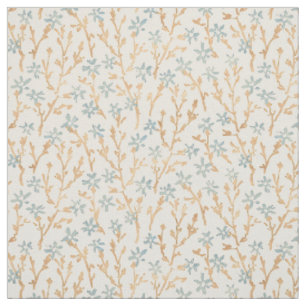 Retro floral boho pattern. Japanese sakura. Fabric
