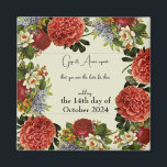 Retro Floral BOHO Wedding Save the Date Magnets<br><div class="desc">.: Retro Floral BOHO Design
.: Save the Date Magnets
.: Matching Stationary and Decor available in my shop</div>