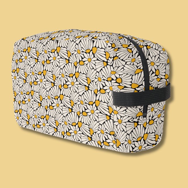 Retro floral botanical block print dopp kit (Retro floral botanical block print toiletry bag)