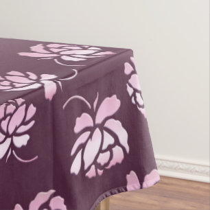 Retro floral burgundy pattern. tablecloth