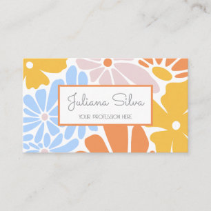 Retro Floral Business Card