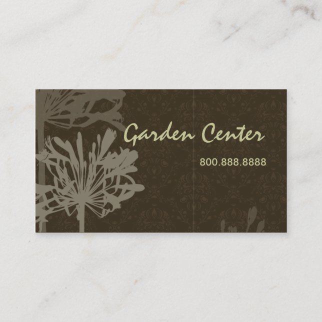 Retro Floral Business Card (Front)