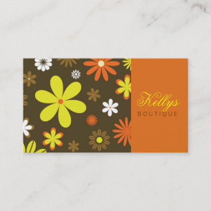 Retro Floral Business Card