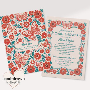 Retro Floral Card Shower by Mail 50th Birthday