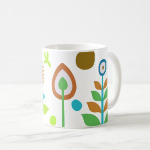 Retro Floral Coffee Mug