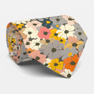 Retro Floral Cottagecore Neck Tie