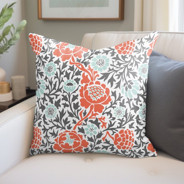 Retro Floral Damask Cushion (Creator Uploaded)