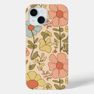 Retro Floral Delight Vintage Floral Pattern iPhone 15 Case