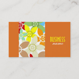 Retro Floral Design Business Card