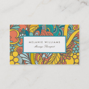 Retro Floral Design Business Cards