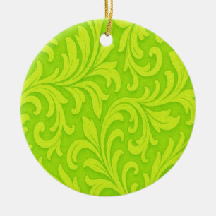 retro floral design ceramic tree decoration