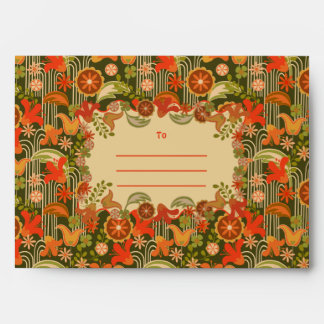Retro Floral Envelope