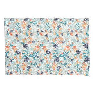 Retro Floral Flower Seamless Pattern Pillowcase