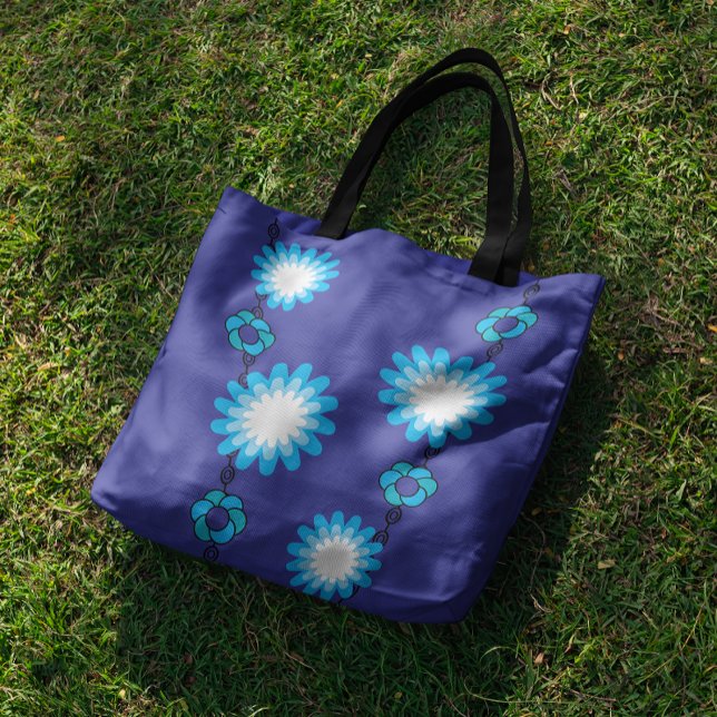 Retro Floral Garland Tote Bag (Creator Uploaded)