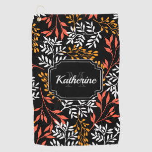 Retro Floral Golf Towel