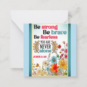 Retro Floral Inspirational Card