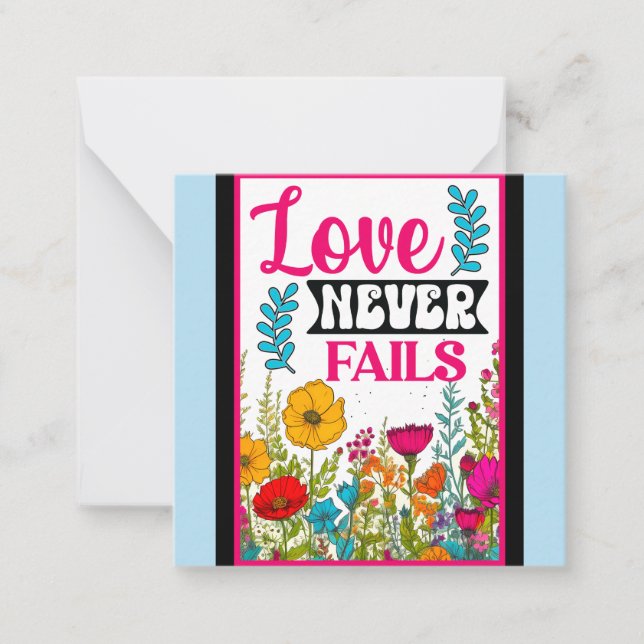Retro Floral Inspirational   Card (Front)