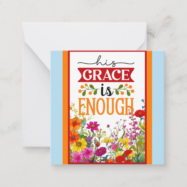 Retro Floral Inspirational   Card (Front)