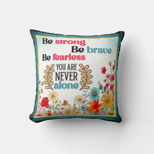 Retro Floral Inspirational Cushion
