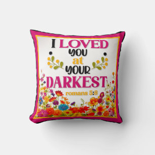Retro Floral Inspirational Cushion