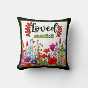 Retro Floral Inspirational Cushion