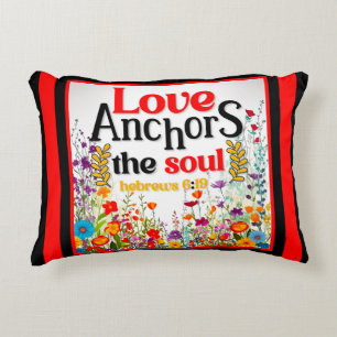 Retro Floral Inspirational Decorative Cushion