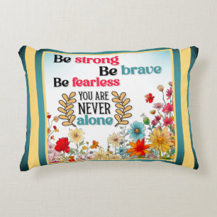 Retro Floral Inspirational Decorative Cushion