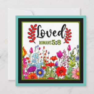 Retro Floral Inspirational   Holiday Card