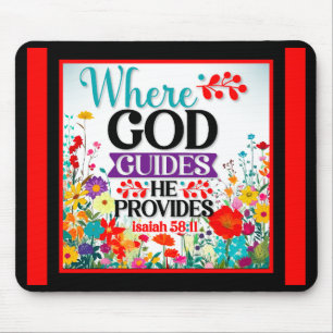 Retro  Floral Inspirational Mousepad