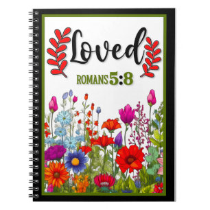 Retro Floral Inspirational Notebook